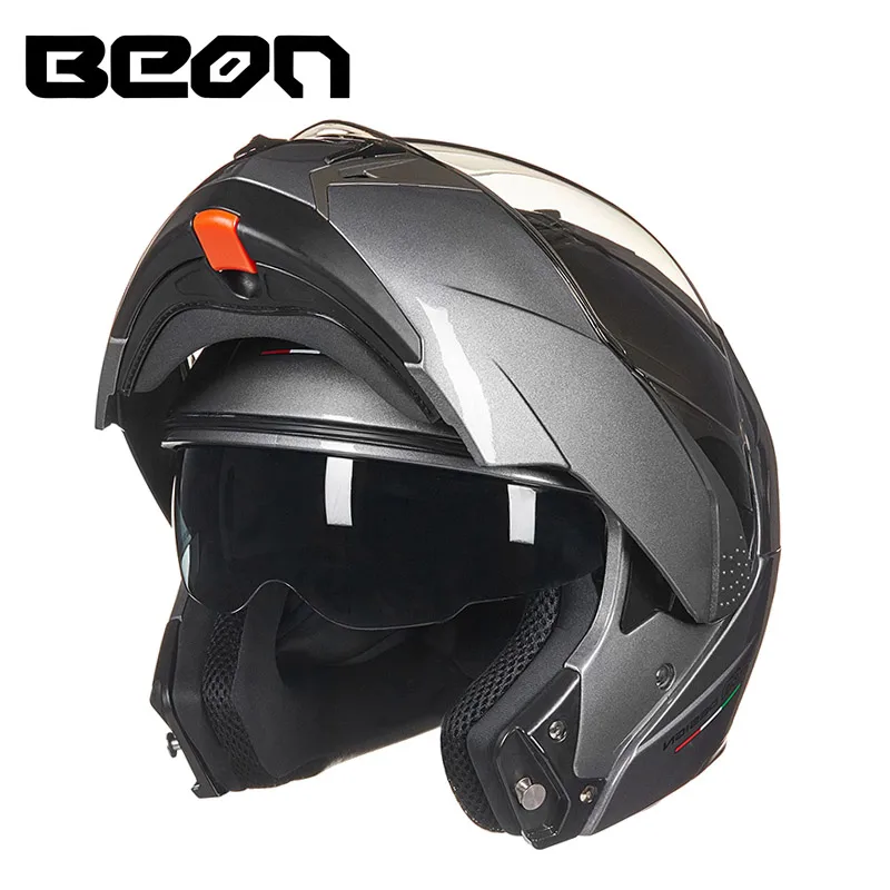 Мотоциклетный шлем BEON B700 модульный откидной с двойными линзами на все лицо для