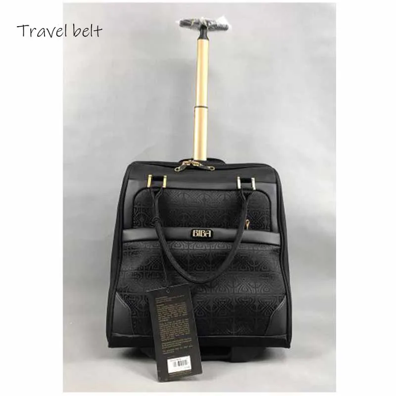 handbag Сверхбольшой объем 28 дюймов Оксфорд сумки на колёсиках набор Spinner бренд чемодан колеса полоса носить на дорожные сумки - Цвет: handbag