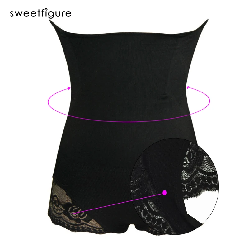 Кружевной подтяжка ягодиц формирователь тела высокая талия контроль тренера трусики усилитель для