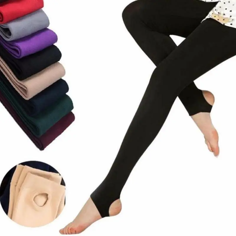 Женские Эластичные плотные вельветовые колготки с высокой талией теплые