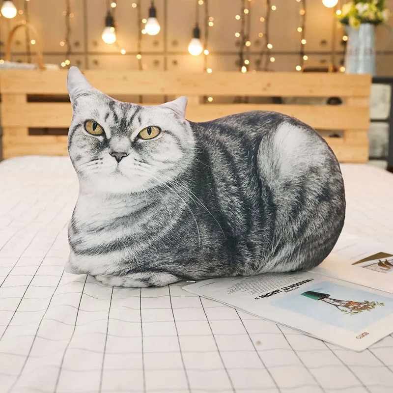 

Hot 1pc 50/70cm Simulation 3D Plush Cat & Tiger Pillows Soft Stuffed Animals Cushion Sofa Decor Cartoon Plush Toys for Childr