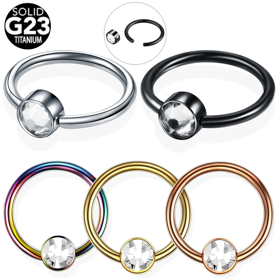 1PC G23 Titanium Seamless Segment Rings Nose Hoops Ear Piercing Tragus Cartiliage Sexy Body Jewelry 16G | Украшения и аксессуары