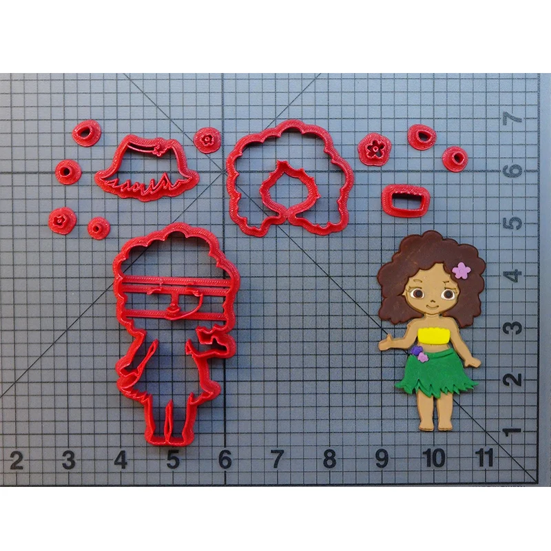 Ремешок для печенья Hula Girl изготовленный на заказ с 3D принтом Моана ремешок кексов