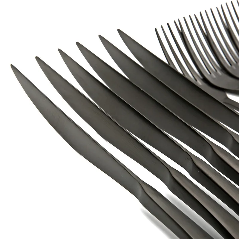 KCASA 24 шт./компл. набор посуды из высококачественной нержавеющей стали ложки вилки