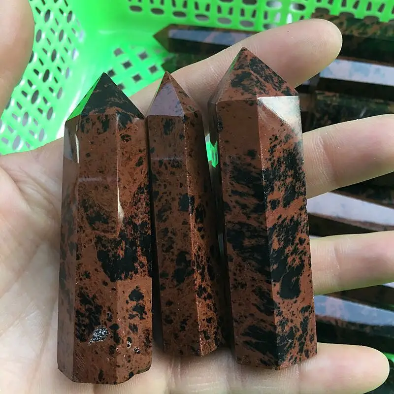 1 шт. натуральный кварцевый кристалл красный обсидиан каменная палочка для