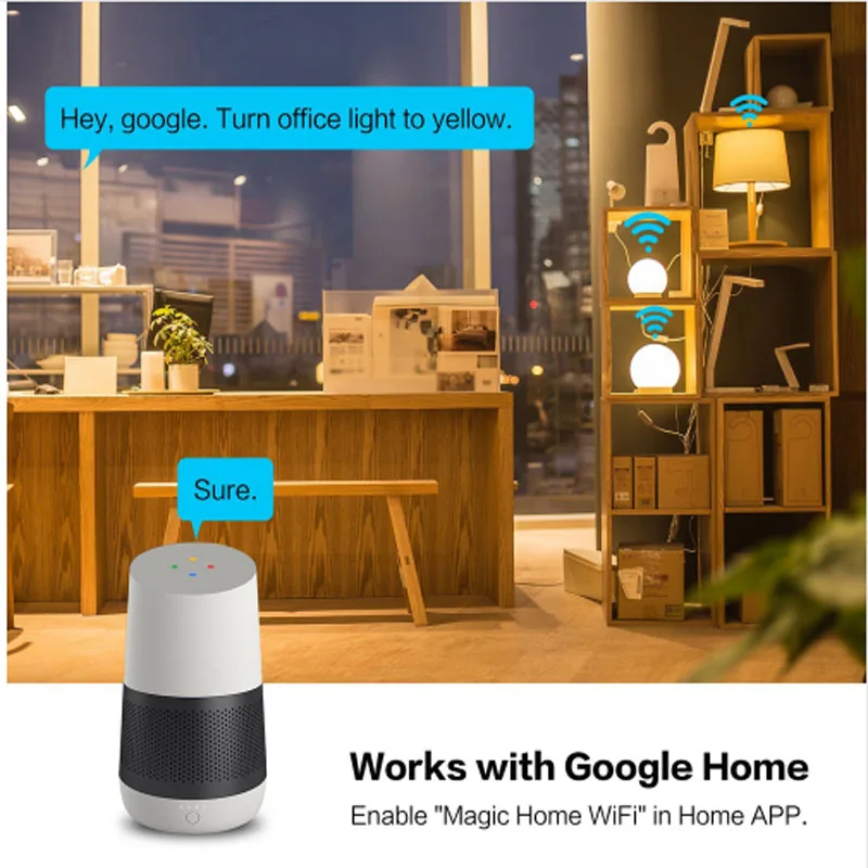 E27 WIFI RGB RGBW LED Bulb 4.5W 6.5W Wifi Smart VOICE CONTROL Multi-Color Lamps for Alexa Google Home App Remote | Освещение