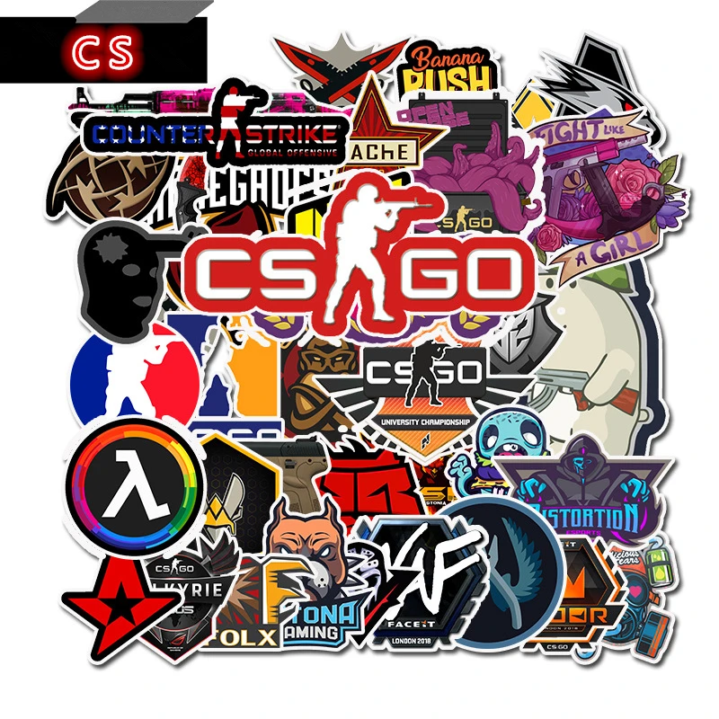 50 шт./партия CS GO наклейка s для мальчиков ноутбук мотоцикл забавные граффити