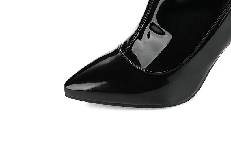 SFZB Для женщин Ботфорты сапоги до колена из искусственной кожи на высоком каблуке