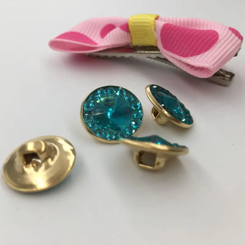 13mm shirt button sky blue plastic rhinestone 10pcs sewing accessories round crystal buttons | Дом и сад