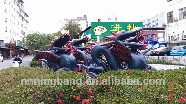 Бесплатная доставка 5 м длинный надувной дракон с крыльями для украшения