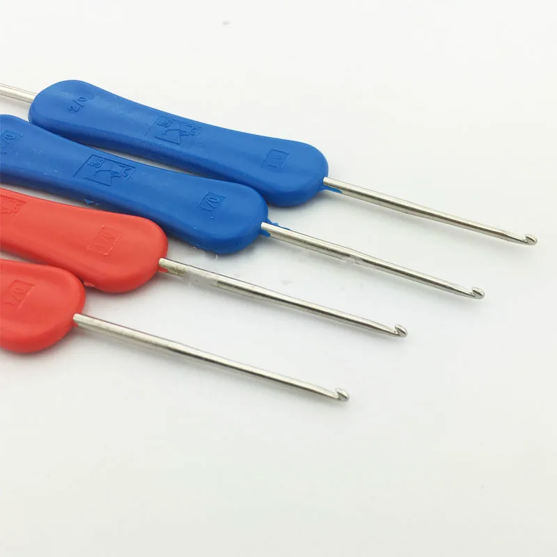 3 шт./лот двойные крючки для вязания крючком с пластиковой ручкой вязаные иглы