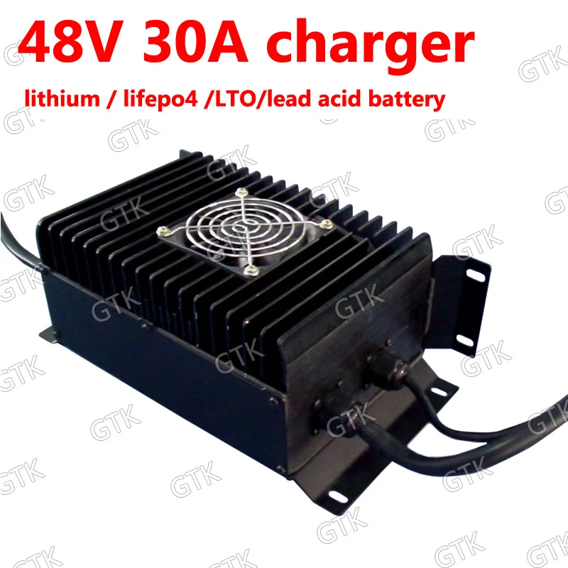 GTK 48v 30A зарядное устройство 51 8 V 58.V для 13S 54 6 литий-ионный 16s 58 4 v lifepo4 20s 56v LTO текущее