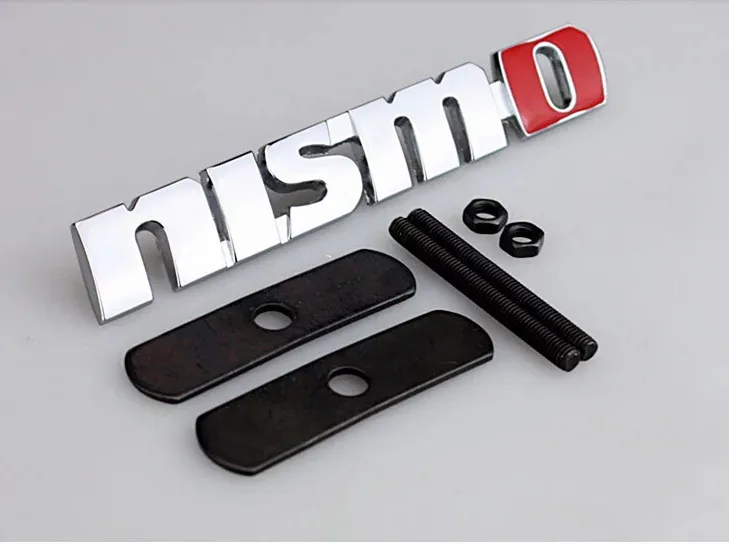 Black Red Chrome Metal Nismo Badge Emblem 3D Decal Sticker on Grille Accessories For Nissan Tiida Teana Dropship |
