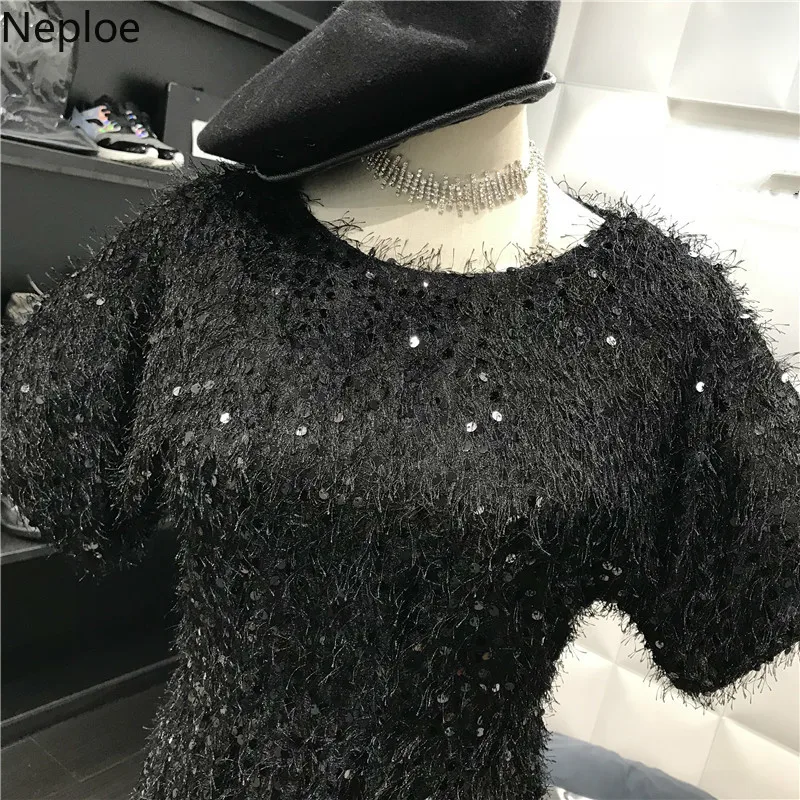Neploe/лето 2019 женское платье шикарное с кисточками блестками Vestidos модное круглым