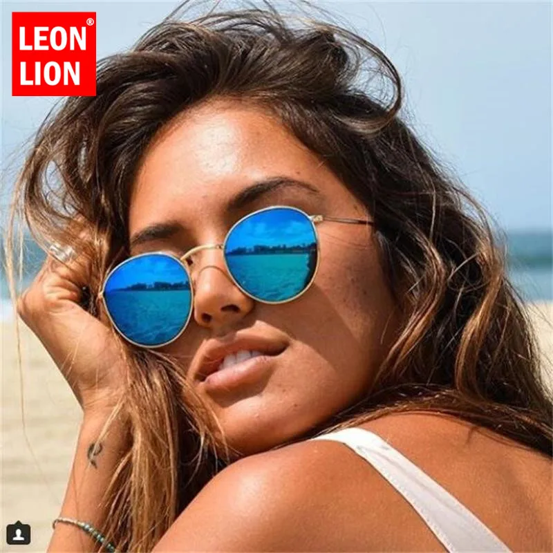 Солнцезащитные очки LeonLion в металлической овальной оправе UV400 для мужчин и женщин