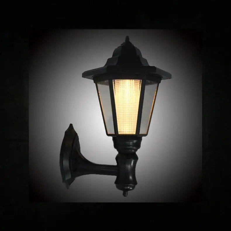 

2pcs/lot Hot Sale New Outdoor Solar Garden LED Lamp Green Power Building Wall Path Hanging Lights