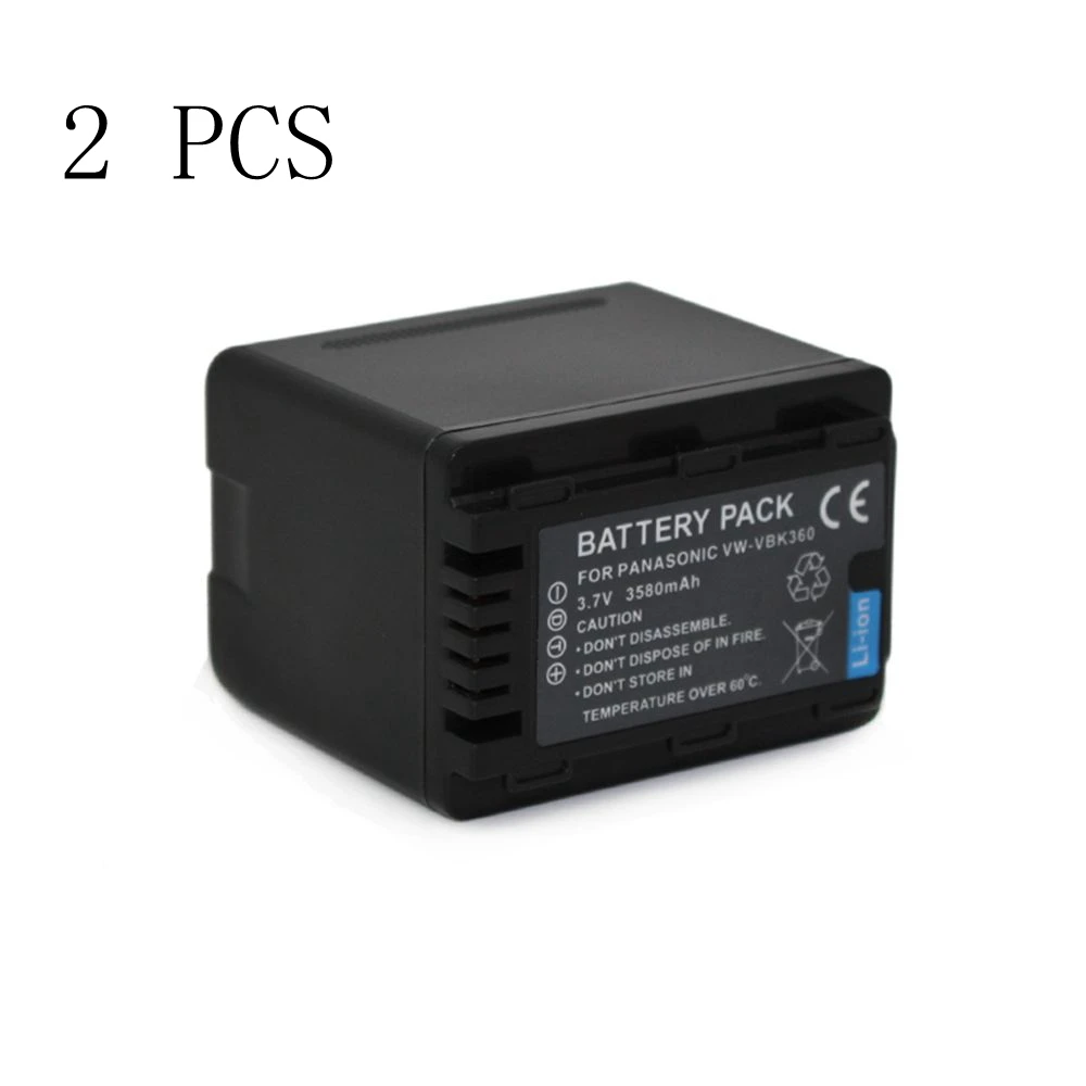 WHCYonline 2 шт. 3580 мАч VW-VBK360 VW VBK360 VWVBK360 Аккумулятор для камеры Panasonic HDC-TM90 TM80 SD60 H85 TM60 |