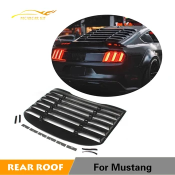 PP Rear Window Louver Air Vent Black Sun Shade Visor Cover for Ford Mustang 2015 2016 2017
