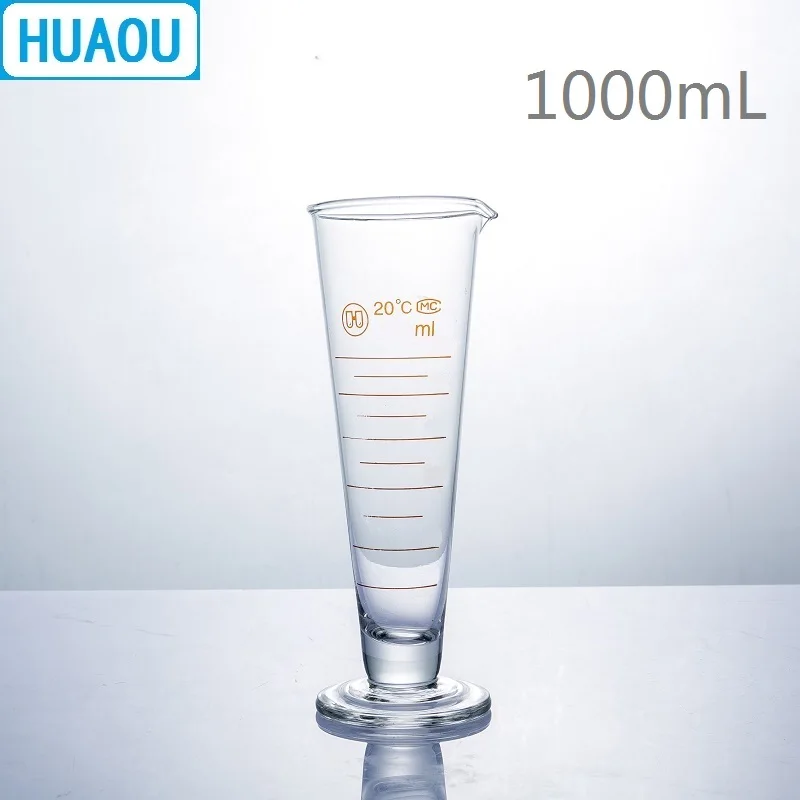 HUAOU 1000 мл Градуированные Короткие линии с носиком 1 л мерный стакан цилиндр