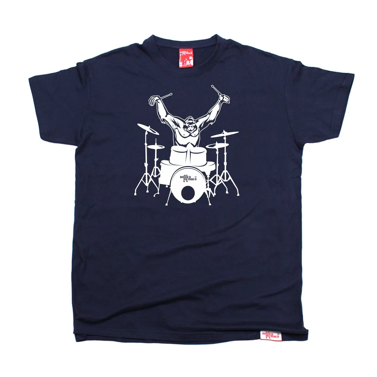 Мужская футболка Gorilla Drummer модная в подарок на день рождения брендовая одежда