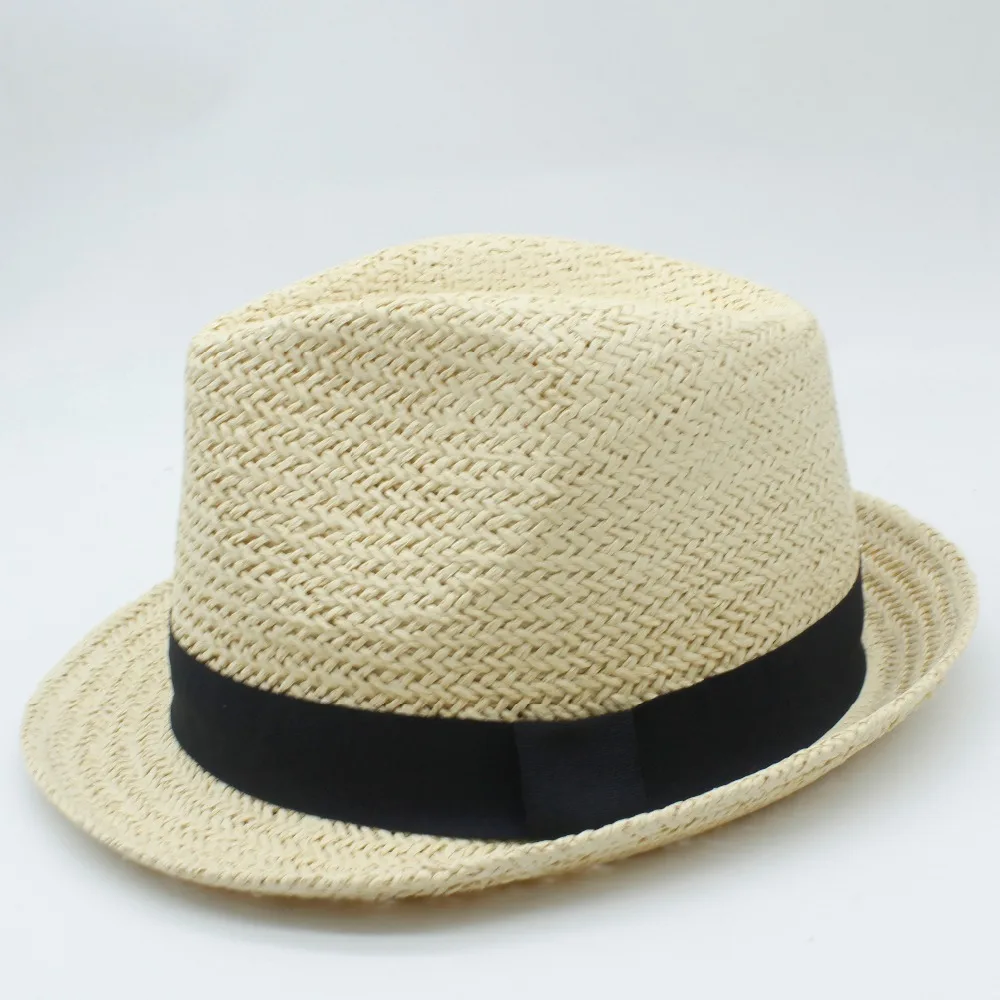 100% рафия для женщин и мужчин соломенная плоская шляпа от солнца джентельмена