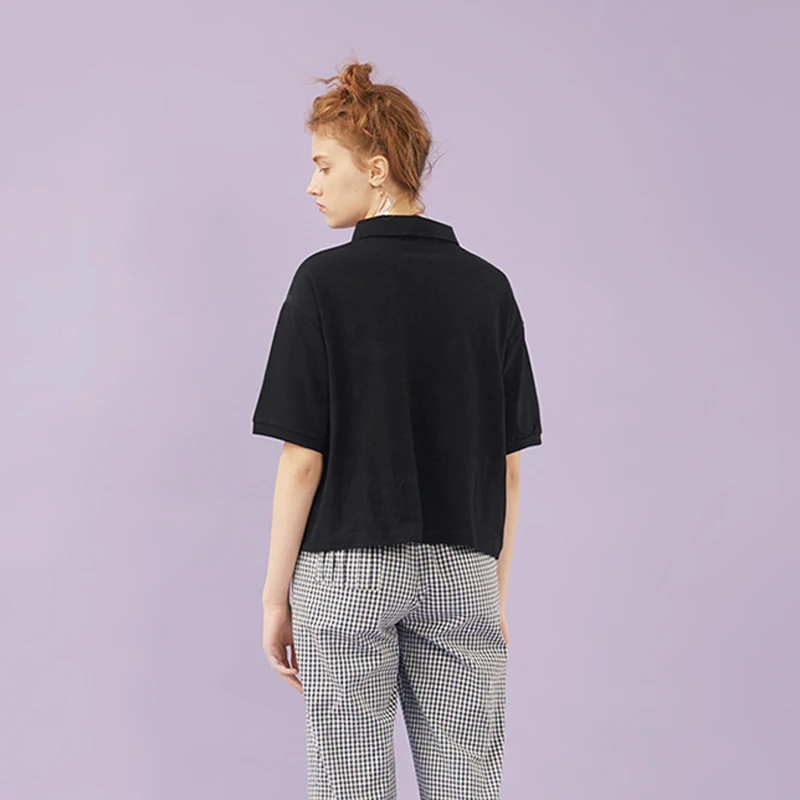 Bebobson женская рубашка поло милые хлопковые платья с вышивкой для девочек коротким