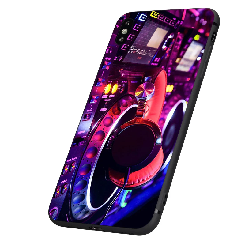 Черный чехол ТПУ для iphone 5 5s se 6 6s 7 8 plus x 10 чехол силиконовый чехол для iphone XR XS MAX чехол ddj dj music