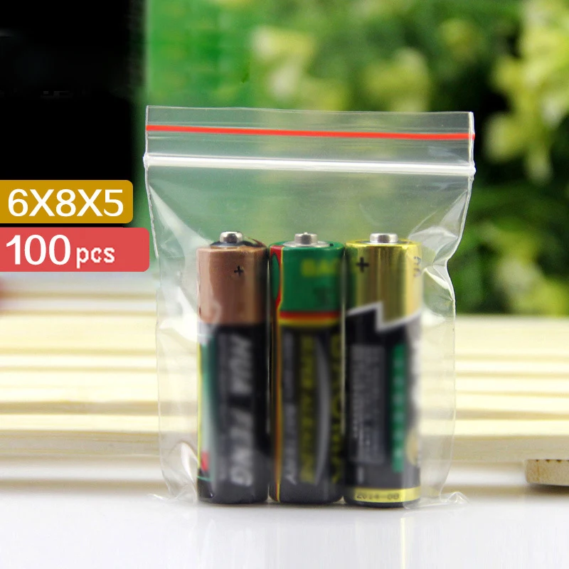 100pcs Transparent zipper bag Resealable Cellophane Bag Ziplock Storage Candy Food Sundries jewelry Bags Convenient | Дом и сад