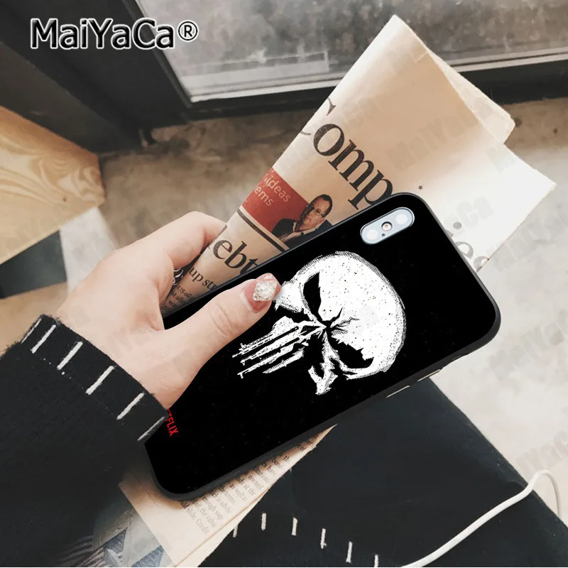 A15 MaiYaCa Каратель Франк Замок Силиконовый ТПУ чехол для телефона Apple iphone 11 pro 8 7 66S Plus X XS MAX 5S SE XR мобильные телефоны - Цвет: A15