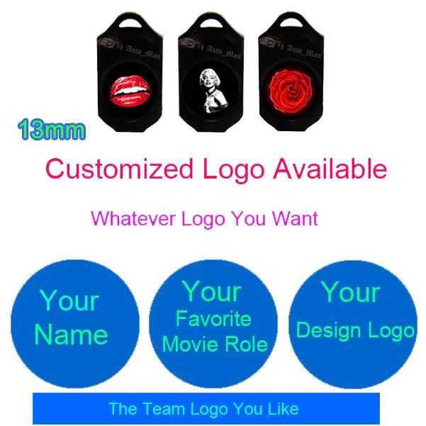 1 шт. 13 мм ваш индивидуальный логотип пленка для автомобильной двери беспроводной