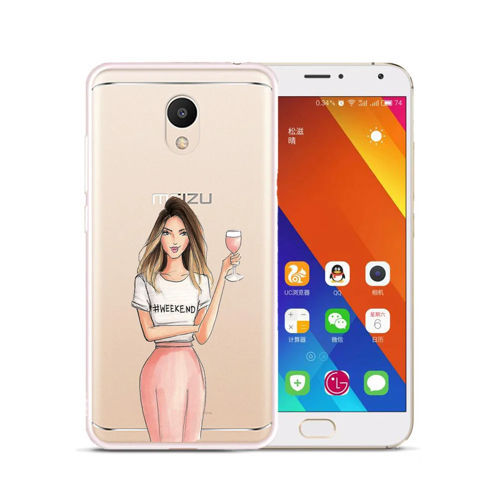 Стильный флип-чехол из силикона для Meizu M3 Note M6 M6S M5S M5C M6T Pro 7 Plus 15 мягкий чехол ТПУ с