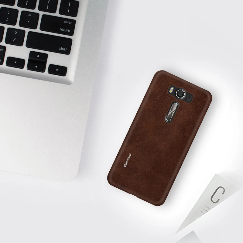 Brown Чехол Роскошный из искусственной кожи чехол для Asus Zenfone 3 ZE552KL чехол для телефона для Asus Zenfone Selfie ZD551KL чехол в деловом стиле - Цвет: Brown