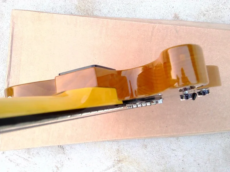 Ручная работа TL электрогитара с WILKINSON bridge, Koa top, P-90 pickup
