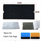 Скребок FOSHIO 10 шт., запасная тканевая войлочная кромка для всех 10 см, скребок из углеродного волокна, ткань без царапин, пленка для автомобиля, инструменты для окрашивания стекол, войлок