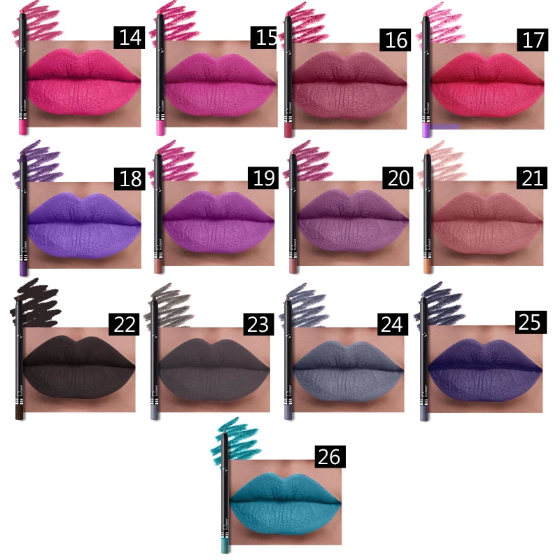 Pudaier Lipliner карандаш цветная косметика для губ длительная пигментная губная помада