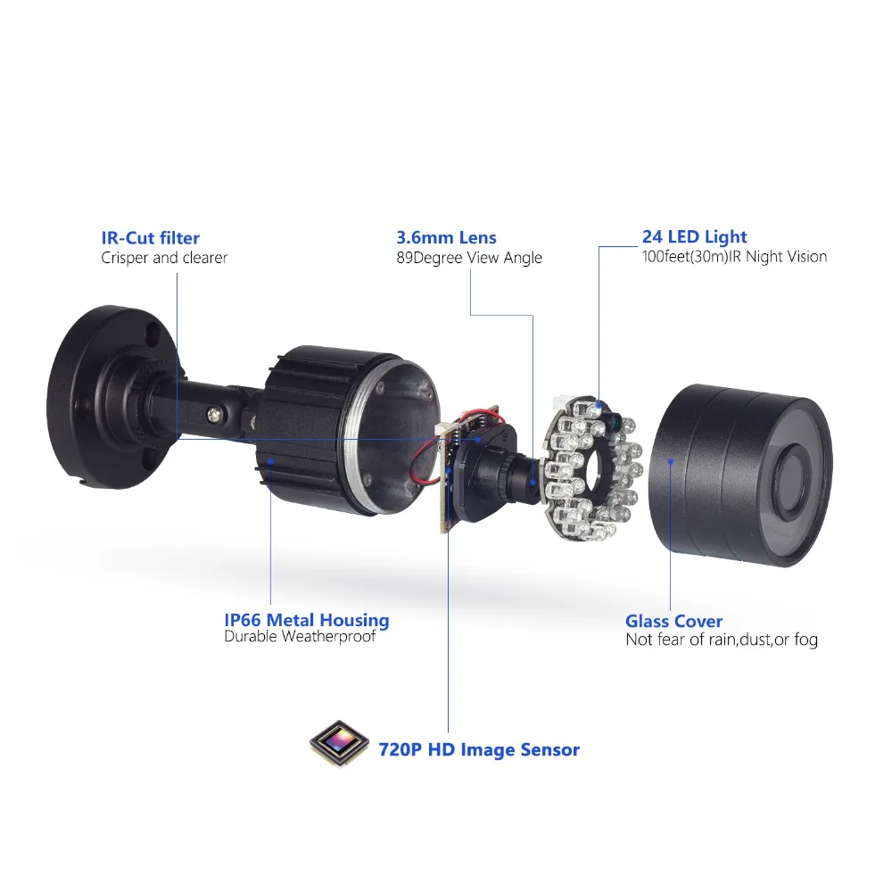 DEFEWAY 1080N DVR 1200TVL 720P HD внешний система камер домашней безопасности 16CH CCTV