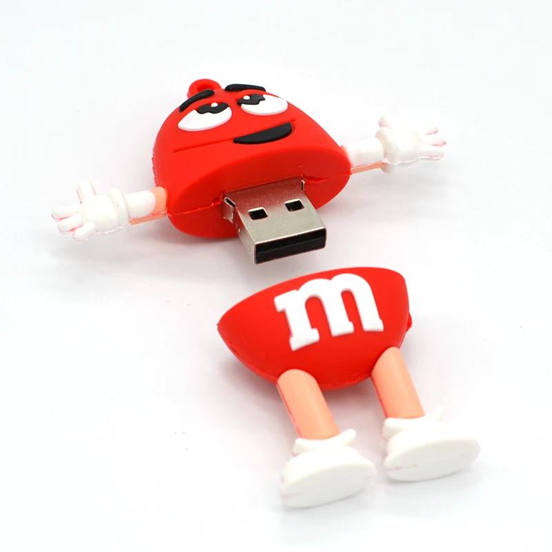 

Cartoon M&M Bean Sugar Rainbow Pen Drive 64GB 32GB 16GB 8GB 4GB pen drive USB 2.0 Memory Flash Stick Pen Thumb Drive