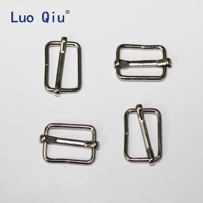 Luo Qiu50 шт/партия 20 мм 0.8in Серебристые подтяжки с пряжками пряжки слайдер для ремня |