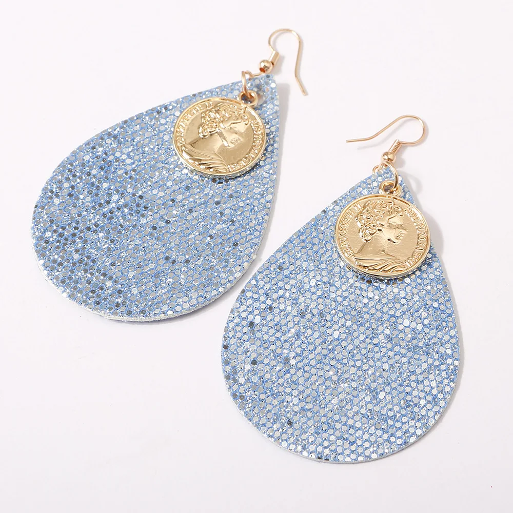 Модные богемные круглые серьги для женщин 2019 в виде капельки воды подвеска