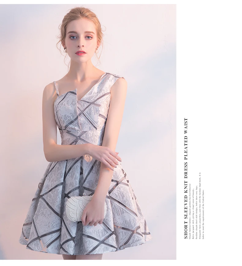Erosebridal Короткие платье для выпускного вечера красный, серый Формальные Для женщин праздничная одежда ультра мягкой ткани Уникальный дизайн шеи