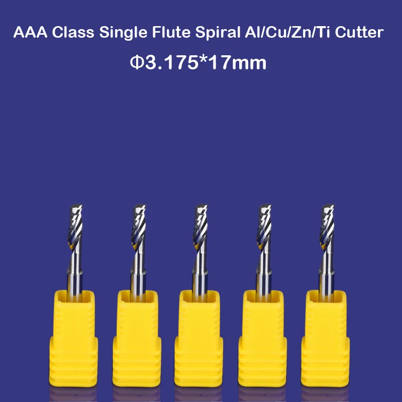 

Free shipping 10pcs highest quality single flute end mill bits 3.175x17mm cutting bits Aluminium, Solid Carbide Drill Bits