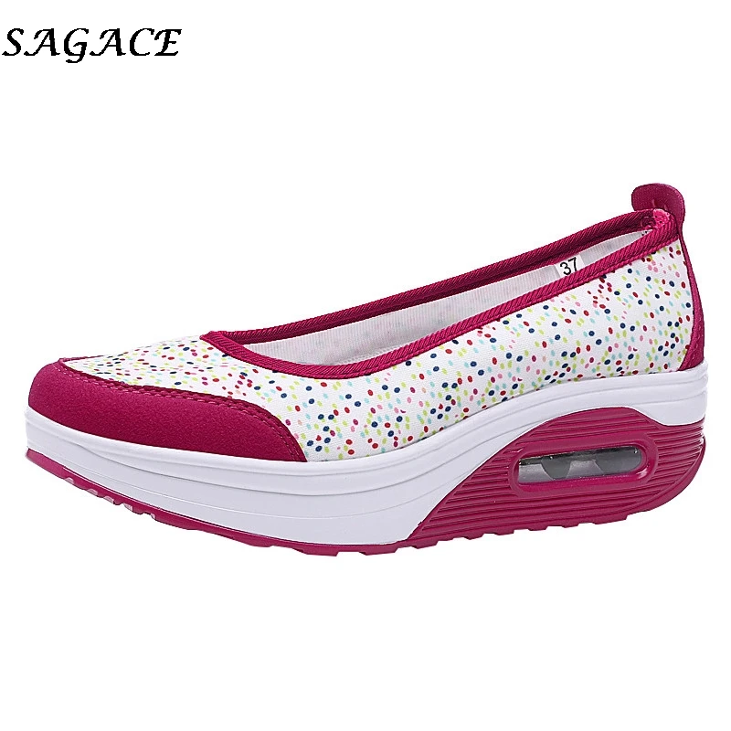 Женские туфли SAGACE на толстой подошве удобные лоферы танкетке повседневная обувь