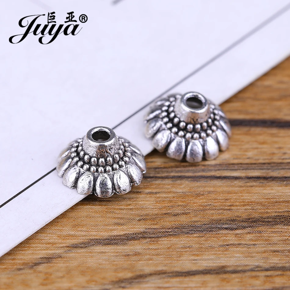 Концевики для бусин JUYA Фурнитура бижутерии сделай сам античный посеребренный