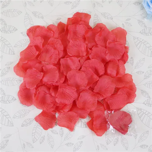 red 100 шт красочные шелковые лепестки роз цветы красный искусственный цветок для свадьбы помолвки украшения День Святого Валентина Любовь события Вечерние - Цвет: red