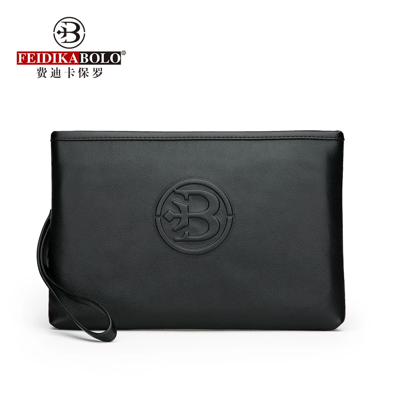 

FEIDIKABOLO Classic Leather Men's Clutch Bag New Fashion Atmospheric Business Casual Simple Personality Mobile Phone Purse