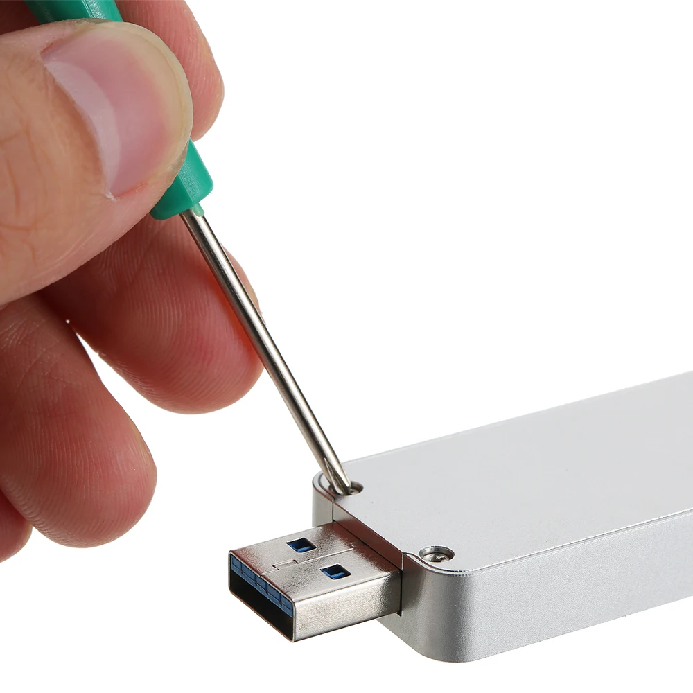 Универсальный портативный жесткий диск NGFF / M.2 SSD на USB 3 0 тип А выдвижной Золотой