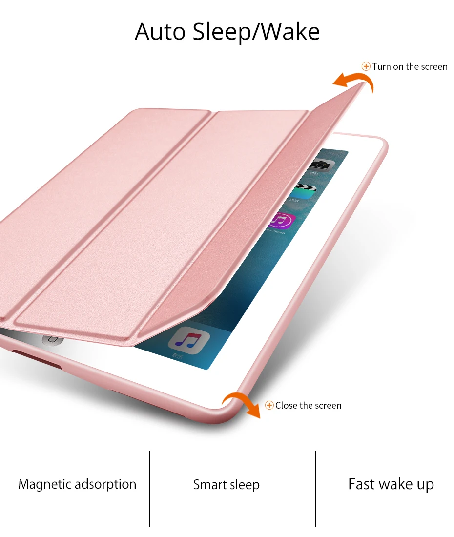 Ультратонкий умный чехол для iPad 4, 3, 2, 9,7, магнитный чехол-подставка из искусственной кожи для iPad 3, мягкий силиконовый чехол-накладка из ТПУ для iPad 4, чехол