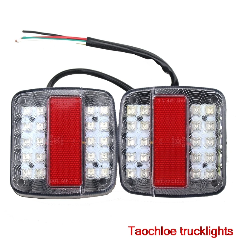 1 пара 12 V 20leds прицеп стоп для грузовика автобуса тормоза задние фары задний свет, обратный загорится индикатор внешний свет