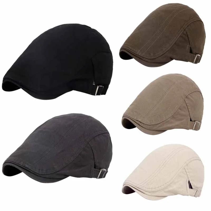 

Men Vintage Hat Cotton Blend Men Outdoor Hat New Retro Outdoors Golf Beret Flat Men Cap