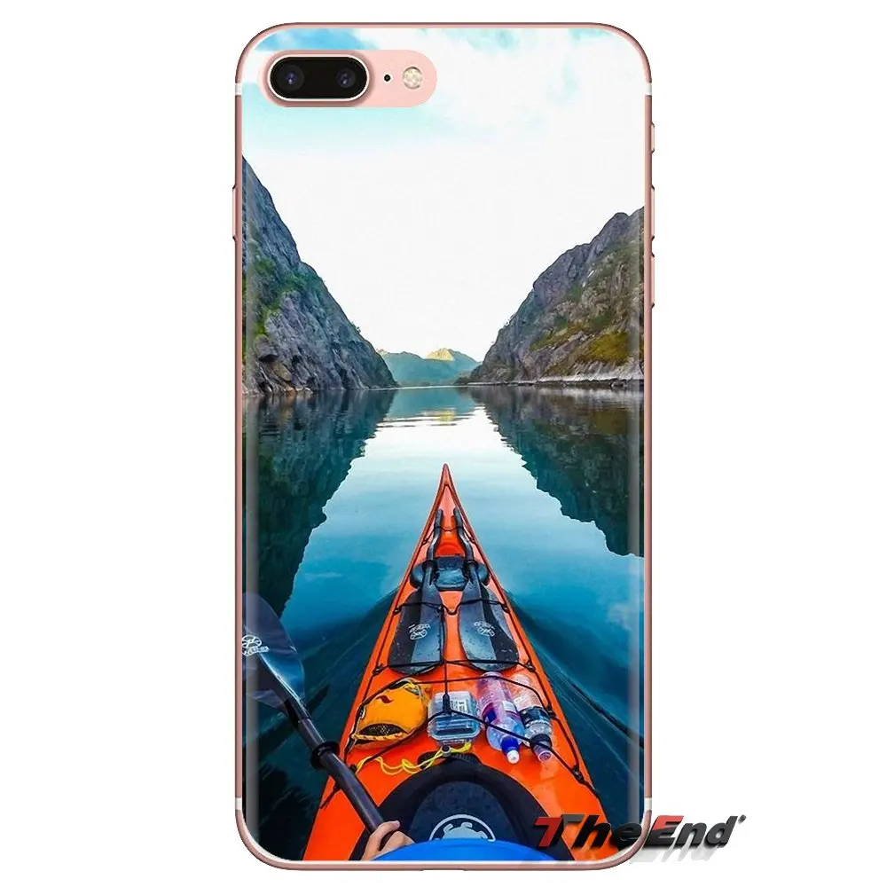 kayaking canoe kayak ride the river Silicone Phone Skin Cover For Samsung Galaxy A3 A5 A7 A9 A8 Star A6 Plus 2018 2015 2016 2017 |